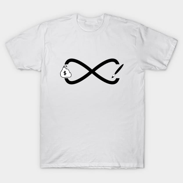 Infinity of money and art T-Shirt by DarkoRikalo86